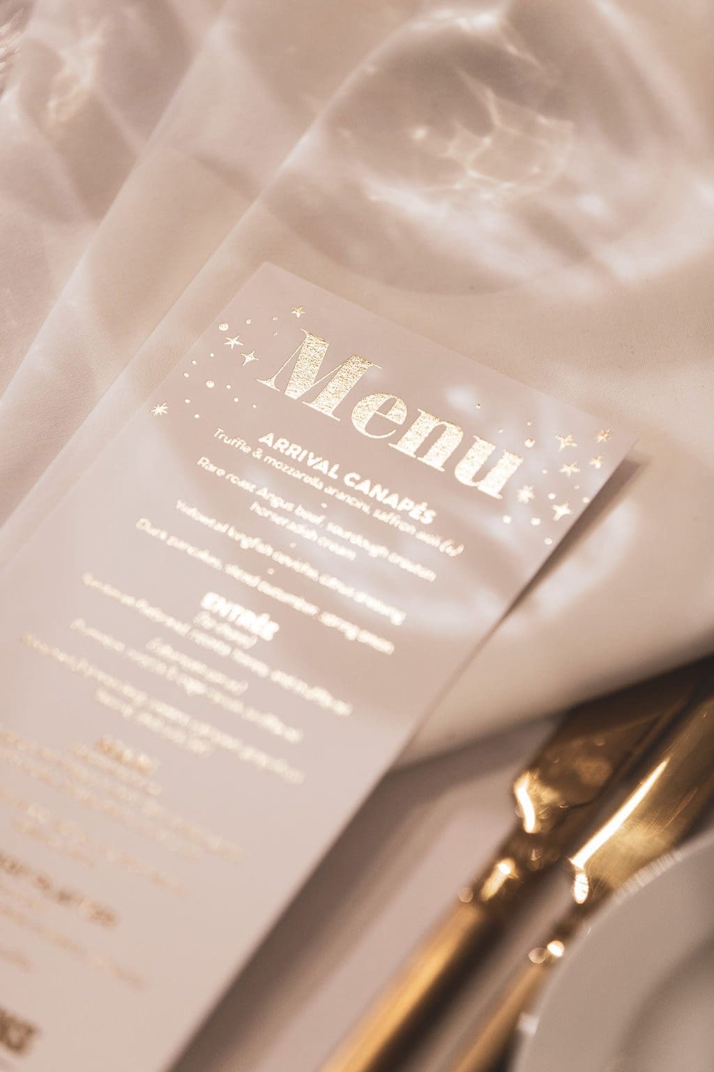 wedding reception menu ideas